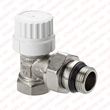 Клапан радиаторный угловой с пред настройкой 1/2" (15 мм), Valtec