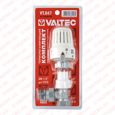 Клапан с термостатической головкой для рад. угловой 1/2", Valtec