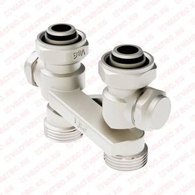 Купить Узел перекрёстный нижнего подключения радиатора, с клапанами, прямой 3/4" вн х 3/4 "Евроконус" Valogin Узел перекрёстный нижнего подключения радиатора, с клапанами, прямой 3/4" вн х 3/4 "Евроконус" Valogin