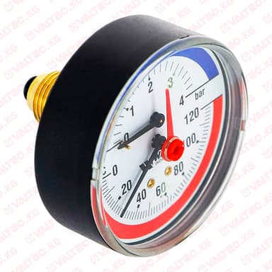 Термоманометр аксиальный 1/2" (15 мм) 80 мм Watts