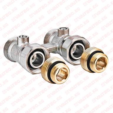 Узел нижнего подключения радиатора, (комплект) 1/2"х3/4 евроконус