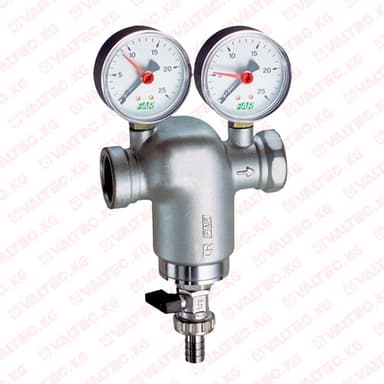 Фильтр промывной 3941, ВР-ВР, 300 мкм, с двумя манометрами, FAR