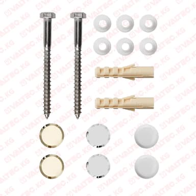 Крепление для унитаза Premium нерж. (белое, хром, золото), Masterprof