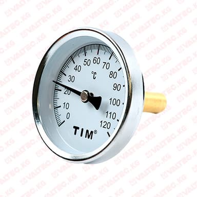 Купить Термометр с гильзой 1/2" (15 мм), (0℃ - 120℃), Tim Термометр с гильзой 1/2" (15 мм), (0℃ - 120℃), Tim