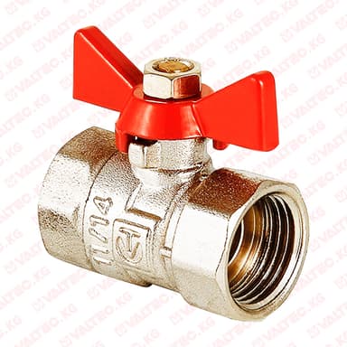 Купить Кран шаровой COMPACT, рукоятка бабочка 1/2" (15мм) вн-вн Valtec Кран шаровой COMPACT, рукоятка бабочка 1/2" (15мм) вн-вн Valtec